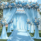 16x10FT Baby Blue Backdrop Curtains for Wedding Parties, Wrinkle Free Polyester Photography Backdrop Drapes for, alternate