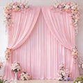 16x10FT Baby Pink Backdrop Curtains for Wedding Parties, Wrinkle Free Polyester Photography Backdrop Drapes for