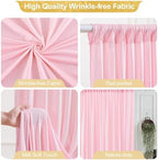 16x10FT Baby Pink Backdrop Curtains for Wedding Parties, Wrinkle Free Polyester Photography Backdrop Drapes for, alternate