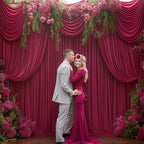 16x10FT Burgundy Backdrop Curtains for Wedding Parties, Wrinkle Free Polyester Photography Backdrop Drapes for, alternate