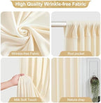 16x10FT Champagne Backdrop Curtains for Wedding Parties, Wrinkle Free Polyester Photography Backdrop Drapes for, alternate
