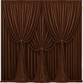 16x10FT Dark Brown Backdrop Curtains for Wedding Parties, Wrinkle Free Polyester Photography Backdrop Drapes for