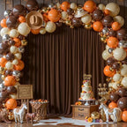 16x10FT Dark Brown Backdrop Curtains for Wedding Parties, Wrinkle Free Polyester Photography Backdrop Drapes for, alternate
