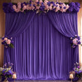 16x10FT Dark Purple Backdrop Curtains for Wedding Parties, Wrinkle Free Polyester Photography Backdrop Drapes