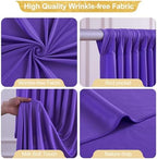 16x10FT Dark Purple Backdrop Curtains for Wedding Parties, Wrinkle Free Polyester Photography Backdrop Drapes, alternate view