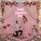 16x10FT Dusry Rose Backdrop Curtains for Wedding Parties, Wrinkle Free Polyester Photography Backdrop Drapes for, alternate