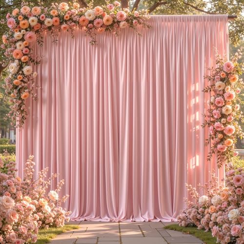 16x10FT Dusry Rose Backdrop Curtains for Wedding Parties, Wrinkle Free Polyester Photography Backdrop Drapes for, alternate
