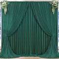 16x10FT Hunter Green Backdrop Curtains for Wedding Parties, Wrinkle Free Polyester Photography Backdrop Drapes