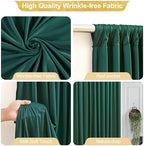 16x10FT Hunter Green Backdrop Curtains for Wedding Parties, Wrinkle Free Polyester Photography Backdrop Drapes, alternate