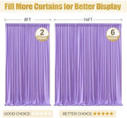 16x10FT Lavender Backdrop Curtains for Wedding Parties, Wrinkle Free Polyester Photography Backdrop Drapes for, alternate