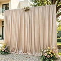 16x10FT Light Champagne Backdrop Curtains for Wedding Parties, Wrinkle Free Polyester Photography Backdrop