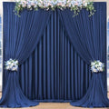 16x10FT Navy Blue Backdrop Curtains for Wedding Parties, Wrinkle Free Polyester Photography Backdrop Drapes for