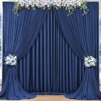 16x10FT Navy Blue Backdrop Curtains for Wedding Parties, Wrinkle Free Polyester Photography Backdrop Drapes for