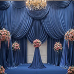 16x10FT Navy Blue Backdrop Curtains for Wedding Parties, Wrinkle Free Polyester Photography Backdrop Drapes for, alternate