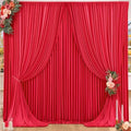 16x10FT Red Backdrop Curtains for Wedding Parties, Wrinkle Free Polyester Photography Backdrop Drapes for