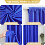 16x10FT Royal Blue Backdrop Curtains for Wedding Parties, Wrinkle Free Polyester Photography Backdrop Drapes for, alternate