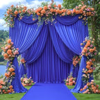 16x10FT Royal Blue Backdrop Curtains for Wedding Parties, Wrinkle Free Polyester Photography Backdrop Drapes for, alternate