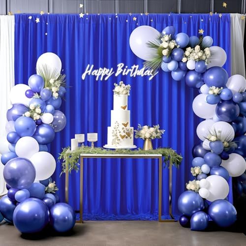 16x10FT Royal Blue Backdrop Curtains for Wedding Parties, Wrinkle Free Polyester Photography Backdrop Drapes for, alternate