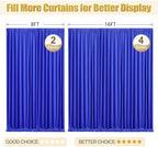 16x10FT Royal Blue Backdrop Curtains for Wedding Parties, Wrinkle Free Polyester Photography Backdrop Drapes for, alternate