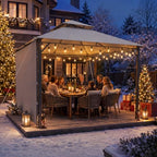 16x11 FT Soft Top Gazebo with Extended Shade, Heavy Duty Frame, Gray in 16x11 FT in Gray, alternate view 5
