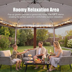 16x16 Pop Up Gazebo Tent with Mosquito Netting, Gazebos on Clearance, Hexagonal Outdoor Canopy Shelter, Patented, alternate