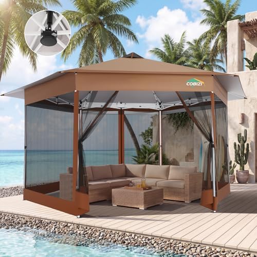 16x16 Pop Up Gazebo Tent with Mosquito Netting, Gazebos on Clearance, Hexagonal Outdoor Canopy Shelter, Patented, alternate