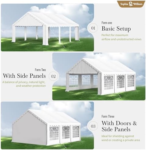 16x20 Party Tents, Heavy Duty Event Tent for Parties, alternate view 6