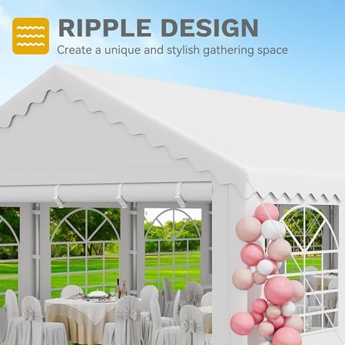16x32ft Party Tent Outdoor Heavy Duty Wedding Event Shelters in 16x32ft, alternate view 5