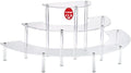 17.5IN Large 3 Tier Acrylic Display Risers, Cupcake Perfume Stand in 17.5 x 8.7 X 5.7IN in transparency