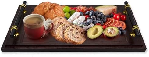 17" Acacia Wood Charcuterie Board Platter with Juice Grooves - Large Serving Tray for Steak, Cheese