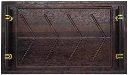 17" Acacia Wood Charcuterie Board Platter with Juice Grooves - Large Serving Tray for Steak, Cheese, alternate view 7