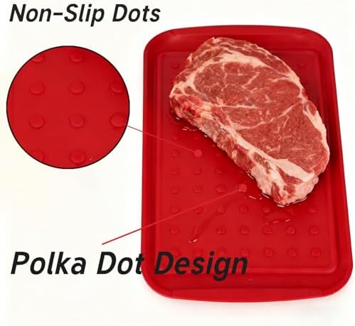 17 Inch Grilling Prep & Serve Trays with Non-Slip Base, Extra Thick, Warp-Resistant BBQ Platter Set for Cooking, alternate
