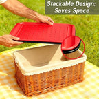 17 Inch Grilling Prep & Serve Trays with Non-Slip Base, Extra Thick, Warp-Resistant BBQ Platter Set for Cooking, alternate