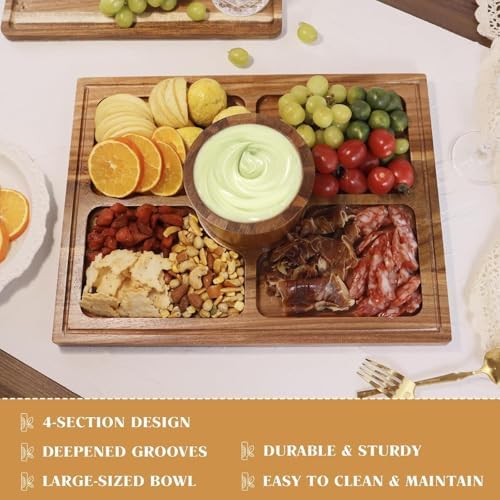 17" Rectangular Acacia Wood Cake Stand with Lid in 16 Inch in Rectangular Large, alternate view 4