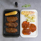 17" x 10.5" Grilling Prep and Serve Trays, Set of 2, Black&White in White & Black, alternate view 2