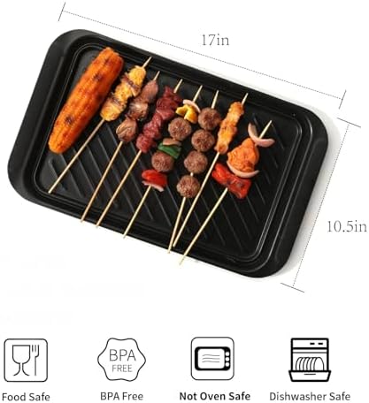 17" x 10.5" Grilling Prep and Serve Trays, Set of 2, Black&White in White & Black, alternate view 3