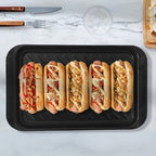 17" x 10.5" Grilling Prep and Serve Trays, Set of 2, Black&White in White & Black, alternate view 6