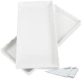 17" x 8" x 1.5" White Serving Tray Set, Wave Edge Melamine Platters for Cookie, Appetizer, Charcuterie, Snack
