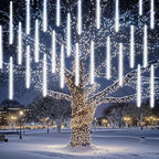 1728 LED Christmas Light, Meteor Shower Rain Lights 11.8 Inch 48 Tubes, Waterproof Plug in Falling Rain Lights, alternate
