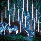 1728 LED Christmas Light, Meteor Shower Rain Lights 11.8 Inch 48 Tubes, Waterproof Plug in Falling Rain Lights, alternate