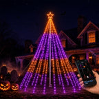 17FT Outdoor Christmas Tree Lights for Flagpole, DIY Music Sync App Control