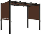 17x6.8 Ft Universal Pergola Replacement Canopy, Outdoor Canopy Shade Cover(Cover Only) (Coffee) in 17x6.8 Ft