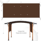 17x6.8 Ft Universal Pergola Replacement Canopy, Outdoor Canopy Shade Cover(Cover Only) (Coffee) in 17x6.8 Ft, alternate view