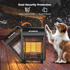 18,000 BTU Propane Heater with ODS & Tip-over Protection, 3-Setting LP Gas Cabinet Heater with Regulator & Hose, alternate