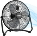 18” 3-Speed High-Velocity Cradle/Floor Fan with 180-Degree Adjustable Tilt, Convenient Carry Handle, and Rubber