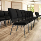 18.5 in Wide Church Chair, Black in Black, alternate view 2