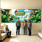 18×6ft Rainforest Falls VBS Backdrop, Large Tropical Jungle Background in 18×6ft, alternate view 6