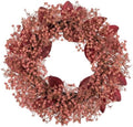 18" Fall Wreath Artificial Berry Leaf Wreath for Thanksgiving Wall Decor