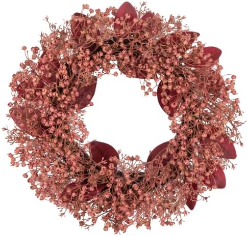 18" Fall Wreath Artificial Berry Leaf Wreath for Thanksgiving Wall Decor