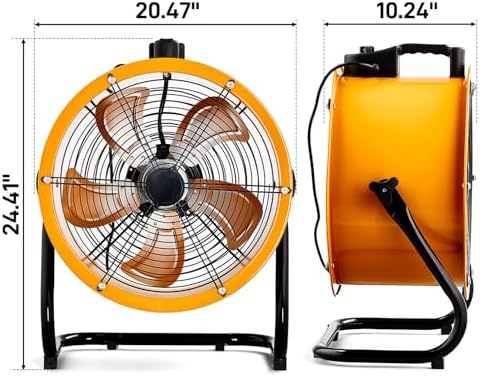 18" High-Velocity Drum Air Circulator Fan, alternate view 3